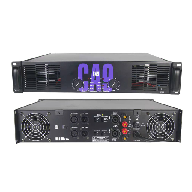 Power Amplifier 600W*2 Dual Channels Professional Audio Amplifier for Stage Performance DJ Audio Systems