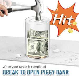 Hucha de acrílico transparente pequeña para niños, estante de exhibición de tarro de ahorro sin abrir, tamaño de categoría 5,9 "H X 3,55" de diámetro - Product Image 4