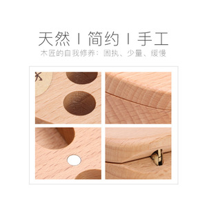 Caja de recuerdo para dientes de leche, de madera, tamaño personalizable, para niños y niñas, caja de regalo - Product Image 2