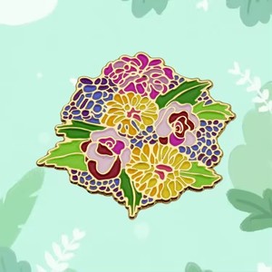 Thiết Kế Mới Kim Loại Men Pin Tùy Chỉnh Khá Hoa Cứng Men Pin Quà Tặng Gửi Cô Gái Ngày Lưu Niệm Trâm Huy Hiệu - Product Image 5