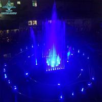 Fontaine d'eau multi-jets avec éclairage LED, fonction de synchronisation musicale en option, pour la décoration des places publiques