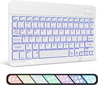 Clavier sans fil Bluetooth personnalisé russe turc Qwerty Clavier sans fil rétroéclairé LED pour boîte TV