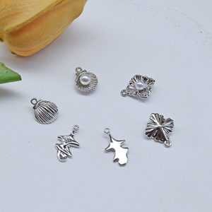 Perles pendentifs en alliage pour la fabrication de bijoux DIY, boucles d'oreilles, bracelets, pendentifs, fournitures artisanales, coquillages, forme géométrique étoile, zinc - Product Image 4