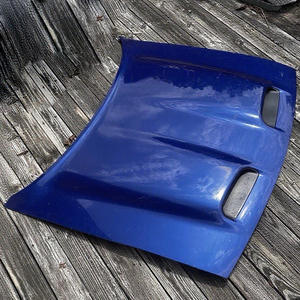 Panneau de capot en aluminium pour <span class=keywords><strong>Dodge</strong></span> <span class=keywords><strong>Challenger</strong></span> <span class=keywords><strong>SRT</strong></span> Hellcat 2015-2021, fibre de carbone, état neuf, avec 2 trous, bleu, 68259670AA - Product Image 2