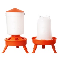 Abreuvoir 1,5 L et mangeoire 3KG Mangeoire et abreuvoir en plastique pour poussins avec pattes Ensemble d'abreuvoirs et mangeoires pour poulet canard et volaille