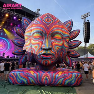 Grande sculpture gonflable en forme de visage pour la décoration de scène de concert - Product Image 5