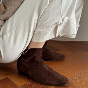 Botines de Mujer con Punta Cuadrada Minimalistas Franceses 2026, Tacón Plano, Cierre Trasero, Botas de Moda Combinables con Todo - Product Image 2