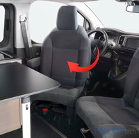Usine directe vente entière siège de réaménagement automatique 2 accoudoirs siège de voiture avec base rotative mécanique à 360 ° pour monospace, camionnette, camion