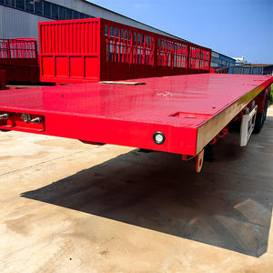 Venta Directa <span class=keywords><strong>de</strong></span> Fábrica <span class=keywords><strong>de</strong></span> un Semirremolque Plano <span class=keywords><strong>de</strong></span> <span class=keywords><strong>Tres</strong></span> <span class=keywords><strong>Ejes</strong></span> Nuevo, Personalizable en Longitud, Ancho y Altura - Product Image 3