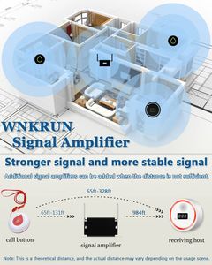 Người chăm sóc máy nhắn tin không dây nút gọi thông minh y tá gọi cảnh báo rung cho người già/bệnh nhân/vô hiệu hóa ở nhà 1 người nhận cổ tay - Product Image 6