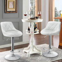 Chaises de bar pivotantes et réglables pour îlot de cuisine, tabourets de bar à dossier haut pour comptoir de petit-déjeuner, chaise haute moderne pour restaurant et bistro