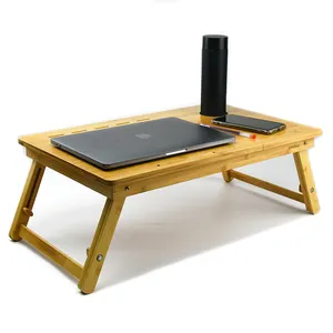 Drafting Bamboo Desk Lap Table Adjustable Drawing Table Foldable Laptop Desk For Adult Kids