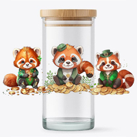 Autocollants individuels de Noël étiquettes d'autocollants de transfert d'enveloppes UV DTF personnalisées pour l'artisanat en bois de tasses en verre