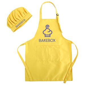 Mini <span class=keywords><strong>tablier</strong></span> imperméable pour enfants avec manches et chapeau, logo personnalisé, bavoir en coton pour la cuisine, l'art, l'école, le dessin et la peinture pour les enfants - Product Image 2