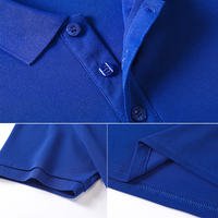 Groothandel 100% polyester unisex effen gebreide formele uniformen voor overhemden met geborduurd aangepast logo, kreukvrij