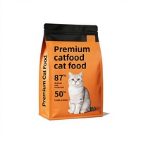 Sacs scellés personnalisés à huit soudures pour litière pour chat et nourriture pour chien ; Sacs d'emballage pour aliments pour animaux de compagnie en matériau composite avec fermeture éclair refermable
