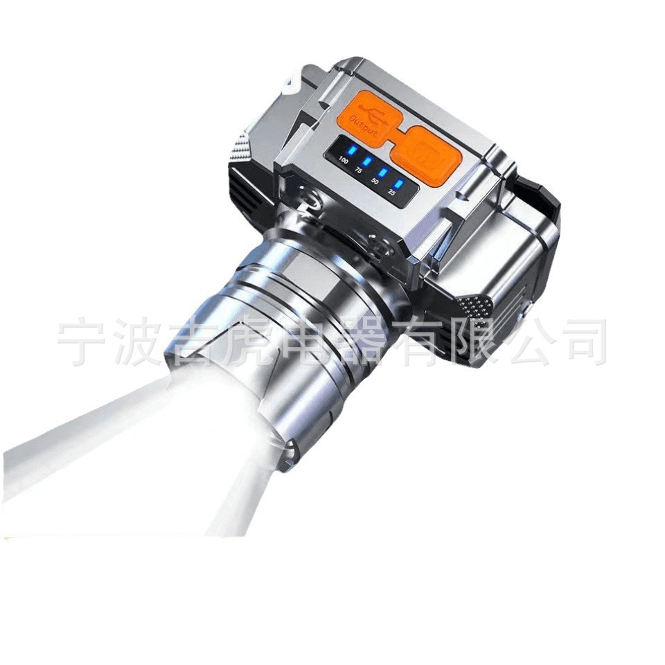 Headlamp - Silver with electronic display