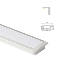 Profilé LED en aluminium encastrable 1708A de qualité supérieure pour ruban LED