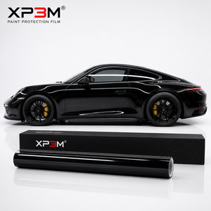 XP3M Santorini <b>Black</b> OEM Gloss TPU Color PPF Car <b>Wrap</b> Vinyl 7.5 Mil Self Healing Anti Scratch Anti Yellowing Air Release Channel - Product Image 4