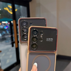 เคสโทรศัพท์แม่เหล็กแบบด้านกึ่งโปร่งแสงสำหรับเลนส์กล้อง สำหรับ Samsung S26 S24 S25 Ultra รองรับการชาร์จไร้สาย ป้องกันการกระแทก - Product Image 4