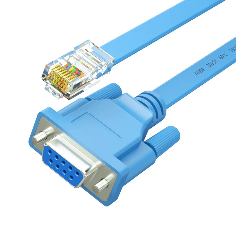 6Feet RS232 DB9 to RJ45 Cat5 Ethernet Adapter DB9 to RJ45 Console Cable