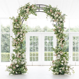 Telón de fondo con forma de corazón para eventos, suministros decorativos de flores de seda, rosas artificiales, boda, gran oferta, KCFA-016, venta al por mayor - Product Image 2