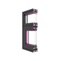 Ventana Corredera Horizontal Triple de Vidrio Templado con Marco de Aluminio, Aislamiento Térmico y Acústico para Cocina y Sala de Estar