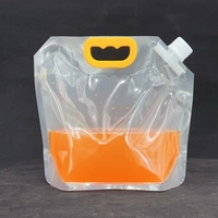 Rts 1.5 Litres Transparent Boisson Bec D'eau Poche Réutilisable Utilisation Extérieure Gaz Potable Bec Pochettes Sac Alcoolisé
