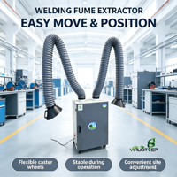Purificateur de fumées de soudage à double bras de qualité industrielle 2,2 kW avec nettoyage par impulsions