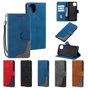 Voor Iphone 13 Anti Vallen Riem Echt Leer Telefoon Case Magntic Kickstand Wallet Pu Leather Flip Case Voor Iphone 13 pro Max