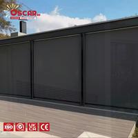 Store banne enroulable transparente en PVC pour extérieur, protection solaire pour patio, véranda, balcon