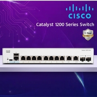 Commutateur de bureau géré L2 Cisco Catalyst 1200 C1200-8P-E-2G à 8 ports Gigabit PoE, neuf et scellé