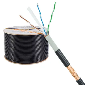 Venta caliente SFTP Cat6 al aire libre CCA LAN cable de red 26awg impermeable SFTP CAT 6a metros se pueden personalizar