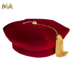 Cappellino esagonale per laurea in velluto personalizzato cappello di laurea per cappello di dottorato galateo aziendale per Master e dottorato di livello superiore - Product Image 2