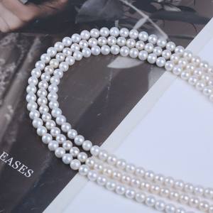 Promoción de Perlas Sueltas Redondas de Agua Dulce Naturales de 4.5-5mm para Hacer Collares y Pulseras, Perlas de Zhuji - Product Image 4