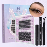 Nouveau Design Unique Cils en Grappes Segmentés à Marque Privée Personnalisez Votre Logo 80D 30D 40D Kit de Boîte Magnétique Cils en Grappes DIY