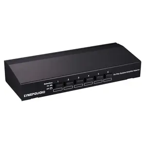 Lynepauaio Professionele 6 Paar Enkele Bron Luidspreker Selector Bidirectionele Aansluiting Stereo Luidspreker Selector