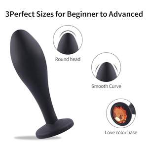 3 pz spina anale principiante 3 diverse dimensioni <span class=keywords><strong>Plug</strong></span> anale con diamante acrilico staccabile giocattolo del sesso femminile per uomini e donne coppie gioco - Product Image 5