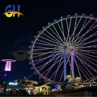 Projet d'appel d'offres gouvernemental : Grande roue géante de 101 m avec conception 3D pour équipement de manèges de parc d'attractions extérieur