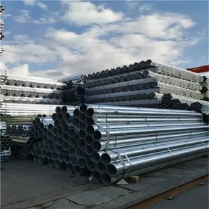 Tubo de aço carbono galvanizado redondo ASTM A53 A500, tubulação de óleo e gás/tubulação metálica elétrica (EMT), conduíte de aço galvanizado