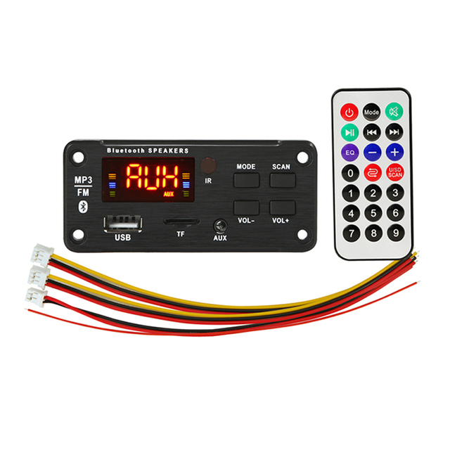 2*25W 50W amplifier Car Audio USB TF FM Radio Module BT 12V MP3 WMA Decoder Board MP3 Player with Remote Control