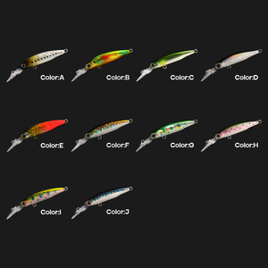 Micro-minnow coulant Premium 40mm 1.8g en ABS, Wobbler Jerkbait 8 #   Hameçon pour appâts durs, pour la pêche au bar en eau douce et en eau salée - Product Image 4
