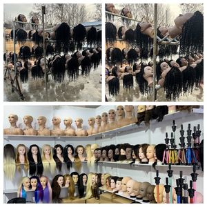 Tête de mannequin 100% cheveux humains, tête d'entraînement, mannequin, pratique, <span class=keywords><strong>afro</strong></span>, cosmétologie, tête de poupée pour coiffeur avec support à pince - Product Image 6