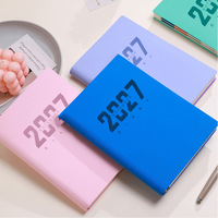 Agenda quotidien 2027, carnet A5 avec marque-page perforé, intervalles horaires, papier épais, journal