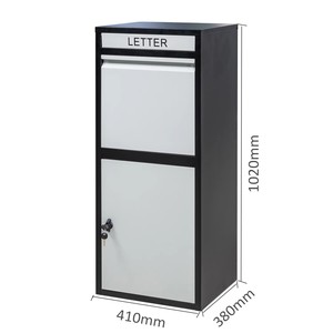 Caja de correo doméstica grande para exteriores, almacenamiento de paquetes con cerradura impermeable de acero inoxidable para entrega en el porche - Product Image 1