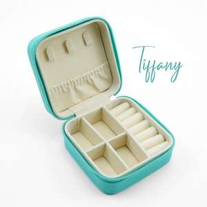 Small Ring Earring Necklace Pu <b>Jewellery</b> Case <b>Travel</b> Jewelry <b>Box</b> Leather Jewelry Organizer - Product Image 1