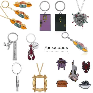 Bán Hàng Nóng Chương Trình Truyền Hình Bạn Bè Monica Khung Ảnh Vàng Prop Keychain