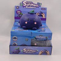 Boîte mystère géante de jouets sensoriels anti-stress en TPR à montée lente, motif myrtille, cadeau de fête