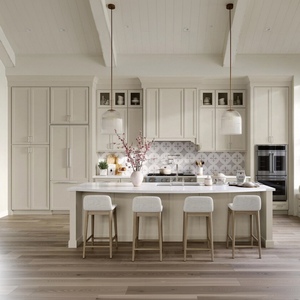 Gabinetes de Cocina Blancos Modernos de Lujo Estilo Shaker, Armarios de Cocina de Madera Sólida Estándar Americano para Proyectos de Villas en EE. UU. y Canadá - Product Image 2
