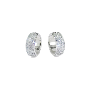 Anillos Melissa Eternity Band de Oro Blanco con Engaste Pavé de Circonita Cúbica, Estilo Glam para Boda de Mujer - Product Image 1